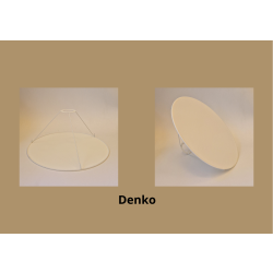 Walec z denkiem  do zwisu E27 -szary welur- 50x24,5cmH